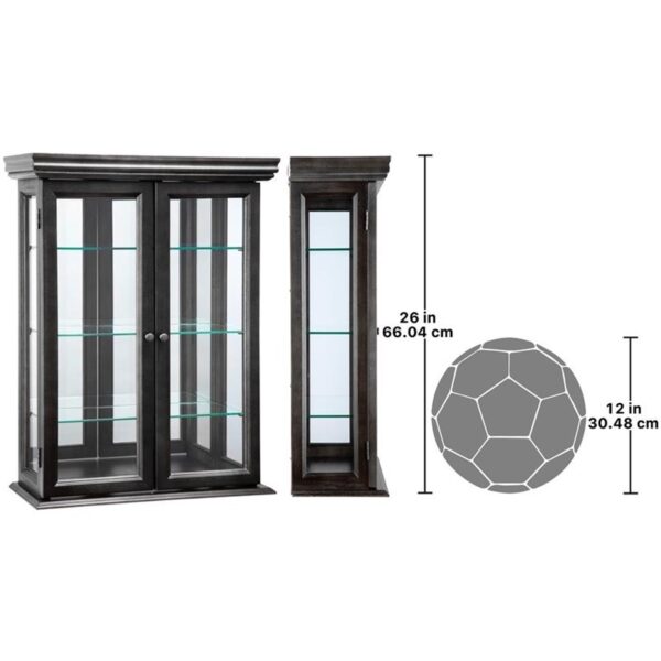 Design Toscano BN24302 19 Inch Country Tuscan Curio Cabinet - Black