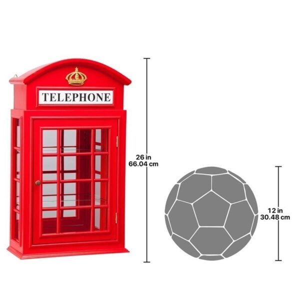 Design Toscano BN5230 15 1/2 Inch Telephone Booth Curio Cabinet