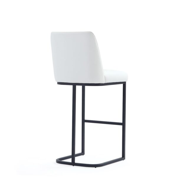 Manhattan Comfort Serena Modern Leatherette Upholstered Barstool in White