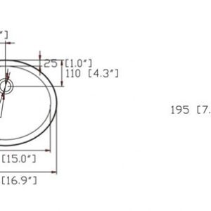 Blossom C09 1714 16 7/8 Inch Undermount Bathroom Sink