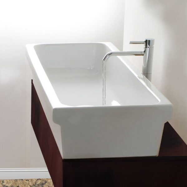 Nantucket Sinks Canal35-90 Brant Point 35-1/2 Inch Rectangular Italian Fireclay Vessel Sink