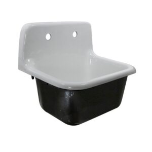 Nantucket Sinks CI-2218WNRG 22 Inch Cast Iron Wall-Mount Utility Sink