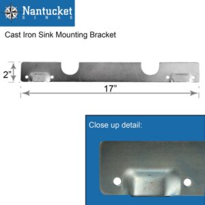 Nantucket Sinks CI-2218WNRG 22 Inch Cast Iron Wall-Mount Utility Sink