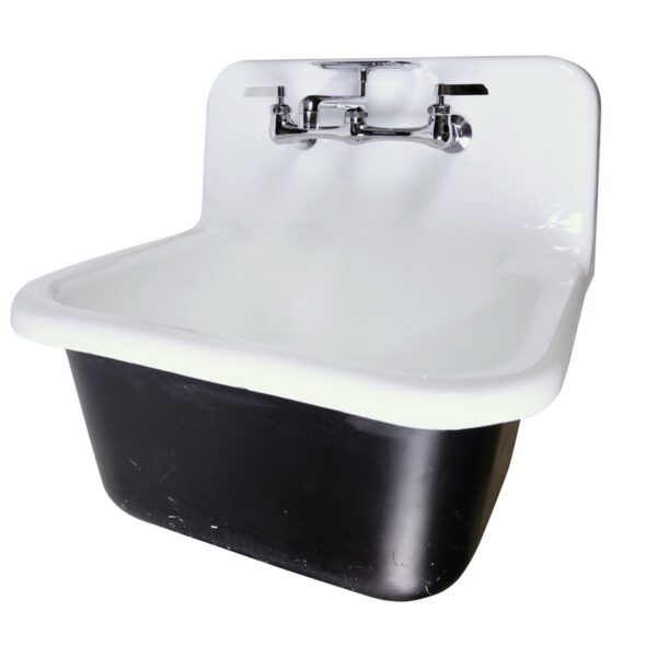 Nantucket Sinks CI-2218WNRG 22 Inch Cast Iron Wall-Mount Utility Sink