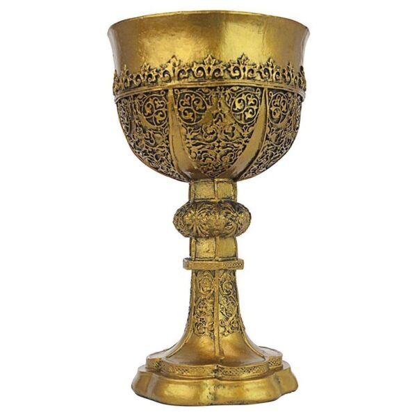 Design Toscano CL6121 5 Inch King Arthurs Gothic Golden Chalice - Gold