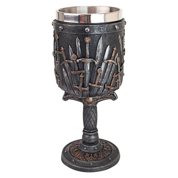 Design Toscano CL7423 3 1/2 Inch Lord of Swords Gothic Goblet