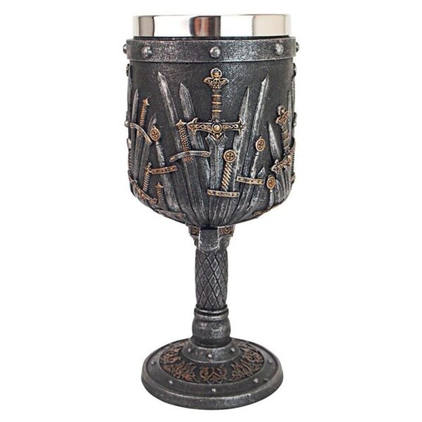 Design Toscano CL7423 3 1/2 Inch Lord of Swords Gothic Goblet