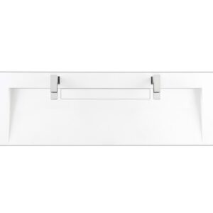 James Martin CS-378D-GW 72.6 Inch Vanity Top with 1 Ultra-Wide Rectrangular Sink with 2 Faucets in Glossy White