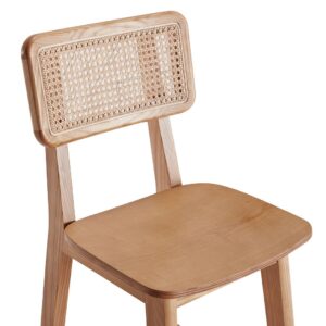 Manhattan Comfort Versailles Counter Stool in Nature Cane