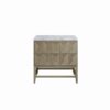 James Martin D100-V36-PBO-3CAR Emmeline 36 Inch Pebble Oak Single Vanity with 3CM Carrara Marble Top