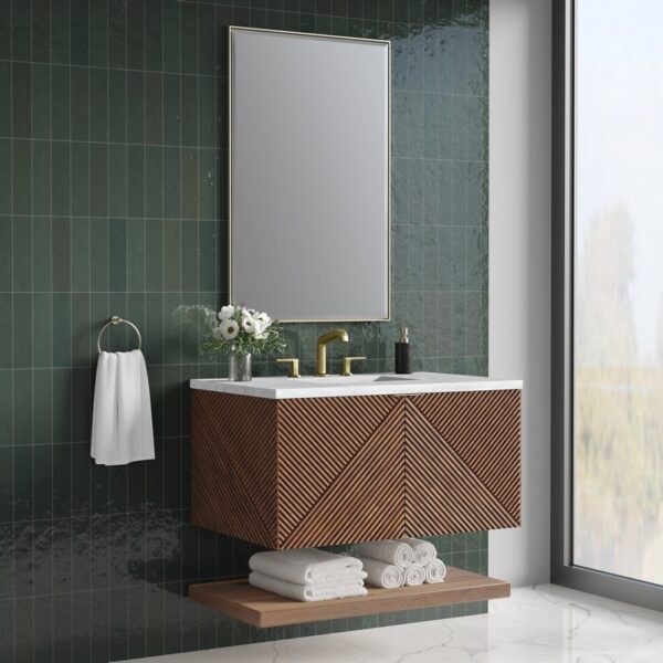 James Martin D200-V36-CSN-3AF Marcello 36 Inch Chestnut Single Vanity with 3CM Arctic Fall Top