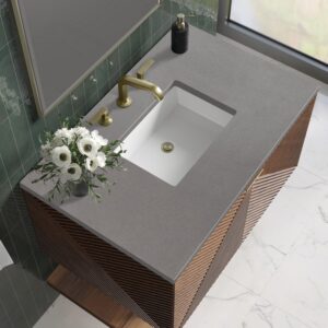 James Martin D200-V36-CSN-3GEX Marcello 36 Inch Chestnut Single Vanity with 3CM Grey Expo Top