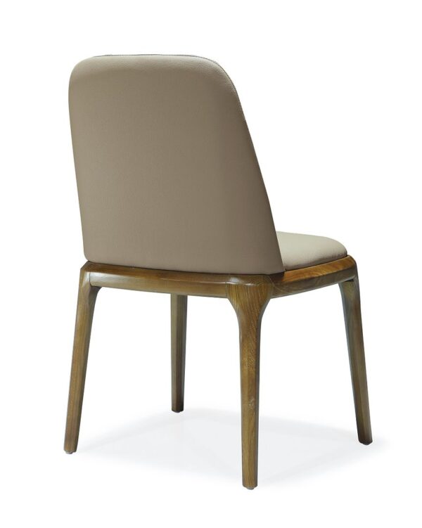 Manhattan Comfort Courding Tan and Walnut Faux Leather Dining Chair