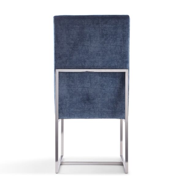 Manhattan Comfort Element Blue Velvet Dining Chair