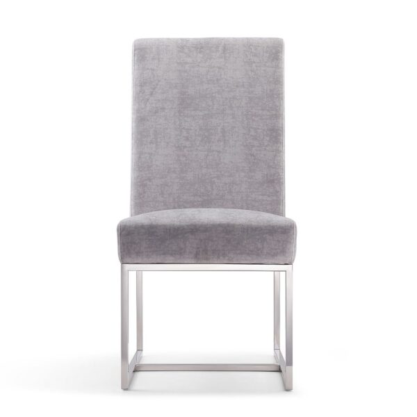 Manhattan Comfort Element Grey Velvet Dining Chair