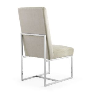 Manhattan Comfort Element Champagne Velvet Dining Chair