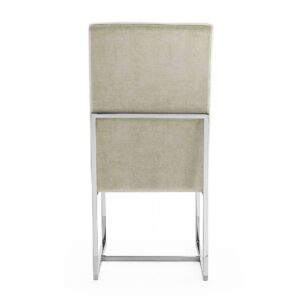 Manhattan Comfort Element Champagne Velvet Dining Chair