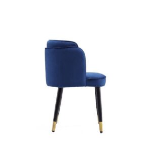 Manhattan Comfort Zephyr Velvet Dining Chair in Royal Blue