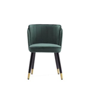 Manhattan Comfort Zephyr Velvet Dining Chair in Hunter Green