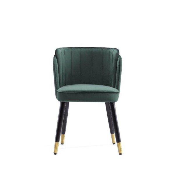 Manhattan Comfort Zephyr Velvet Dining Chair in Hunter Green