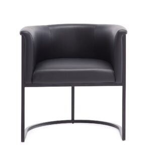 Manhattan Comfort Bali Black Faux Leather Dining Chair