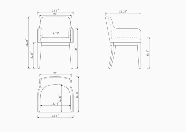 Manhattan Comfort Gansevoort Modern Faux Leather Dining Armchair in Cream