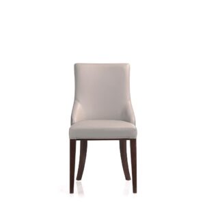 Manhattan Comfort Shubert Modern Faux Leather and Velvet Dining Chair in Light Grey (Set of 2)