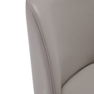 Manhattan Comfort Serena Faux Leather Dining Chair in Light Grey