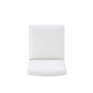 Manhattan Comfort Anna Modern Square Faux Leather Dining Chair in Cream