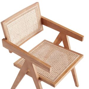 Manhattan Comfort Hamlet Dining Arm Chair in Nature Cane