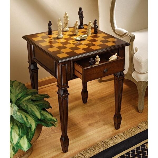 Design Toscano DE302 20 1/2 Inch Walpole Manor Gaming Chess Table