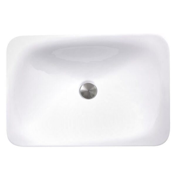 Nantucket Sinks DI-2114-R Brant Point 21 Inch Rectangular Drop-In Ceramic Vanity Sink