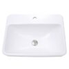 Nantucket Sinks DI-2317-R1 Brant Point 23 Inch Drop-In Rectangular Ceramic Vanity Sink in White