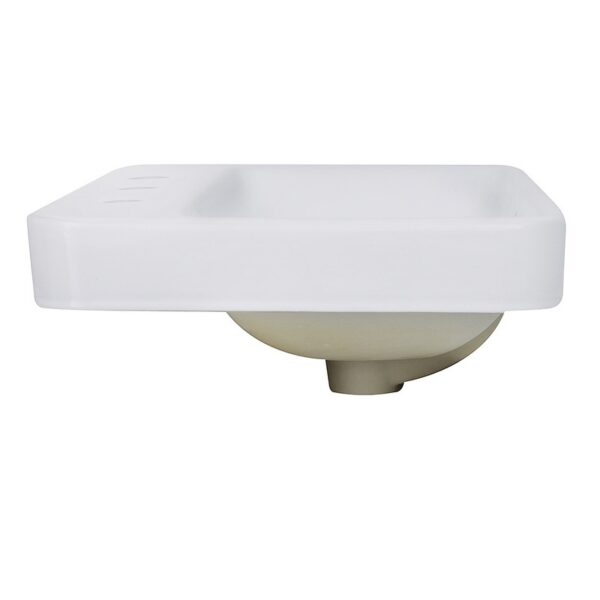 Nantucket Sinks DI-2317-R8 Brant Point 23 Inch Drop-In Rectangular Ceramic Vanity Sink in White