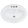 Nantucket Sinks DI2017-4 Great Point 20.25 Inch Drop-In Ceramic Vanity Sink