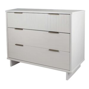 Manhattan Comfort Granville 38.18" Modern Standard Dresser with 3 Full Extension Drawers in White