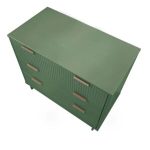 Manhattan Comfort Granville 38.18" Modern Standard Dresser with 3 Full Extension Drawers in Sage Green