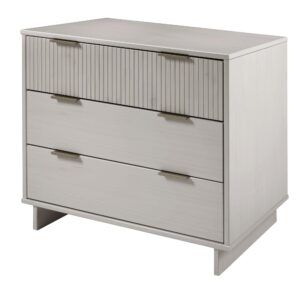 Manhattan Comfort Granville 38.18" Modern Standard Dresser with 3 Full Extension Drawers in Light Grey