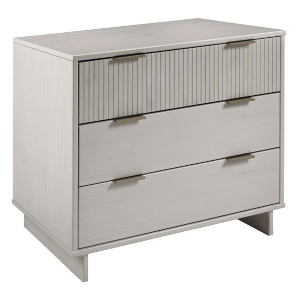 Manhattan Comfort Granville 38.18" Modern Standard Dresser with 3 Full Extension Drawers in Light Grey