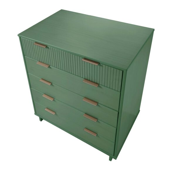 Manhattan Comfort Granville 45.27" Modern Tall Dresser with 5 Full Extension Drawers in Sage Green