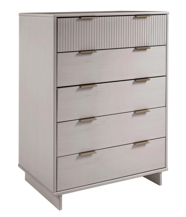 Manhattan Comfort Granville 45.27" Modern Tall Dresser with 5 Full Extension Drawers in Light Grey