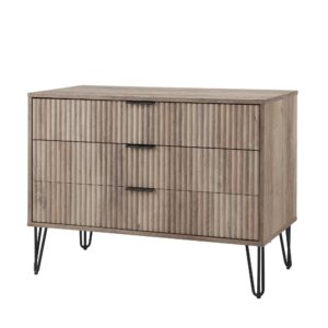 Manhattan Comfort DUMBO Modern Dresser with 3-Drawers in Grey