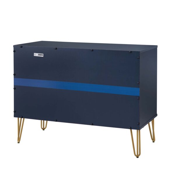 Manhattan Comfort DUMBO Modern Dresser with 3-Drawers in Midnight Blue