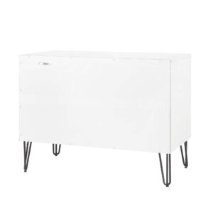 Manhattan Comfort DUMBO Modern Dresser with 3-Drawers in White and Grey