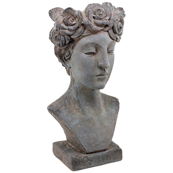 Design Toscano DS19184 12 Inch Flora Roman Nymph Head Planter