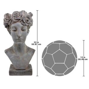 Design Toscano DS19184 12 Inch Flora Roman Nymph Head Planter