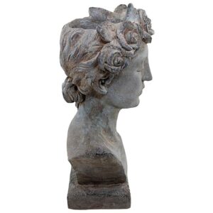 Design Toscano DS19184 12 Inch Flora Roman Nymph Head Planter