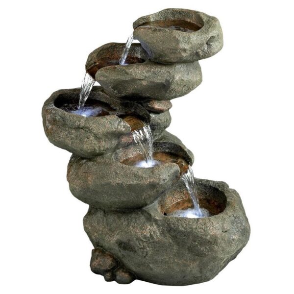 Design Toscano DW46054 19 Inch Avalanche Peak Garden Fountain