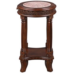 Design Toscano DY1522 20 Inch Balfour Inlaid Marble Colonnade Table