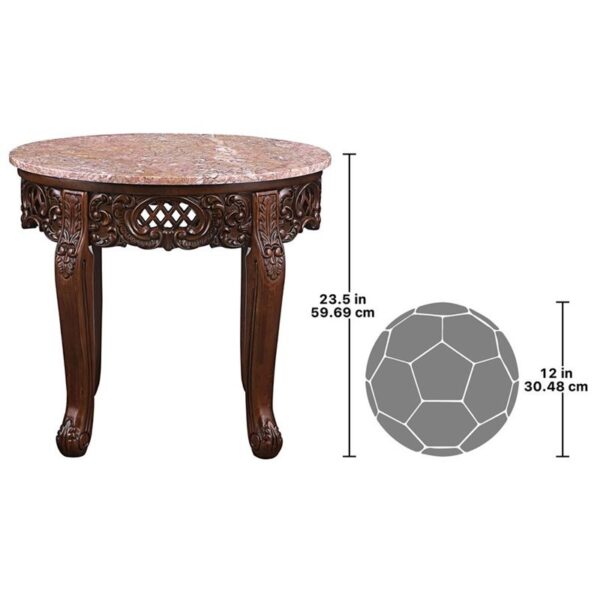 Design Toscano DY230 26 Inch Chantret Mable Topped Side Table